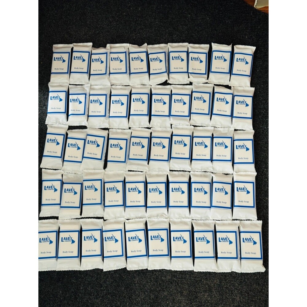 50 LAVEX Mini 0.4oz Hotel/Motel Wrapped Travel Size Bath Soap Bars New Wrapped